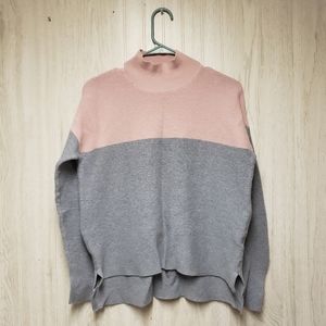 Victoria's Secret Pink and Gray Cowl Neck Sweater